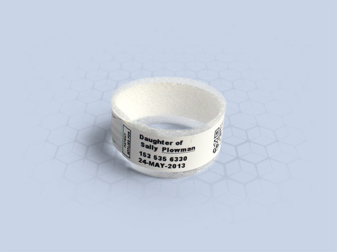 BABYSOFT250N extra-soft 15mm baby hospital wristband