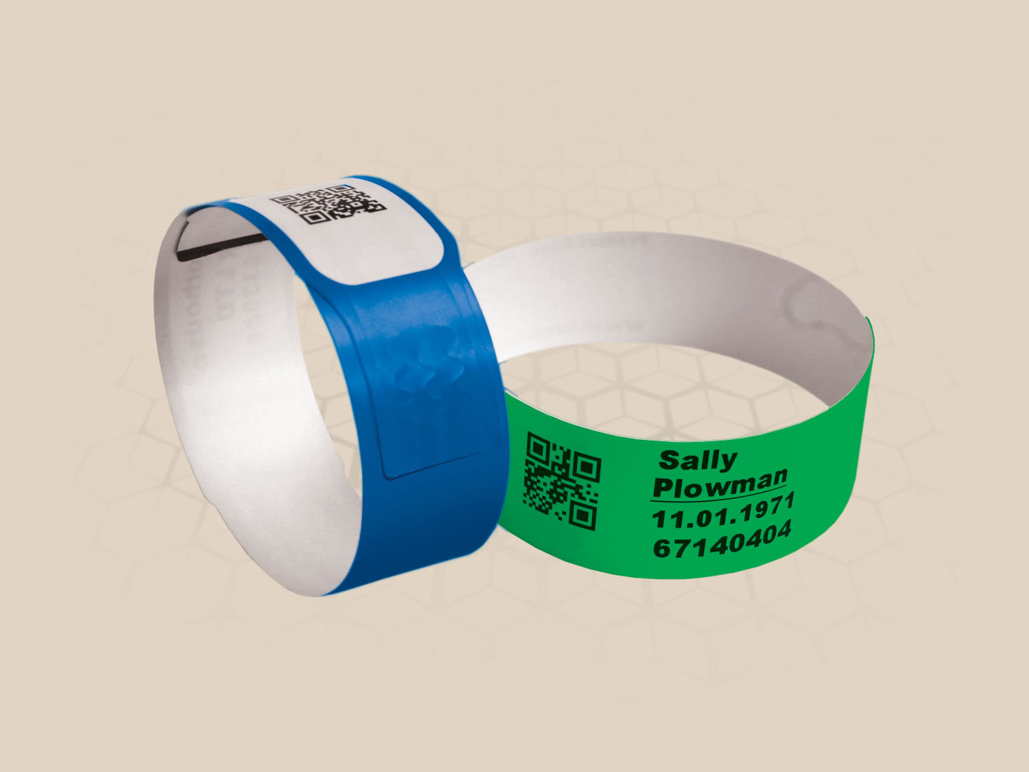 ECO25 self-adhesive 25mm adult hospital wristband