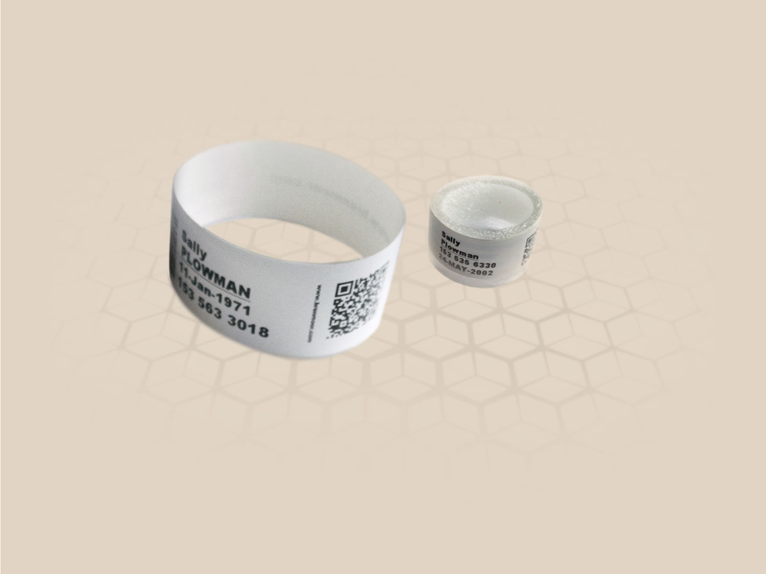 MOTHER-BABYSOFT 24mm mother & 16mm extra-soft baby dual printable wristband