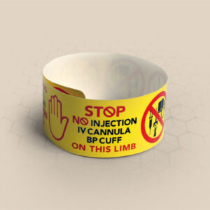 UNIVERSAL cardiac/renal/oncology/stroke alert 30mm pre-printed hospital wristband