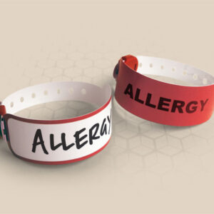 ALERT ALLERGY 30mm clasp-fastening adult hospital wristband