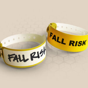 ALERT FALL RISK 30mm clasp-fastening adult hospital wristband