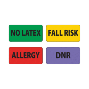 INDICATOR LABELS pre-printed self-adhesive alert labels for hospital wristband